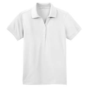 Nike Golf Ladies Dri-Fit Classic Sport Shirt - Dark/All White