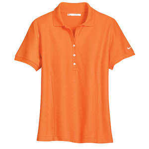 Nike Golf Ladies Pique Knit Sport Shirt - Dark/All Orange