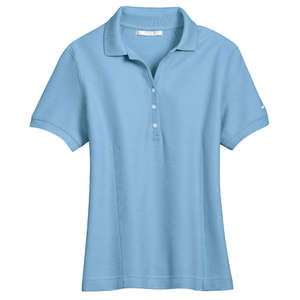 Nike Golf Ladies Pique Knit Sport Shirt - Dark/All Blue, Skyline