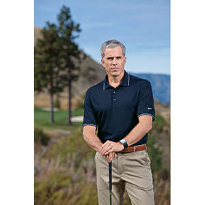 Nike Golf Dri-Fit Classic Tipped Sport Shirt - Dark/All 