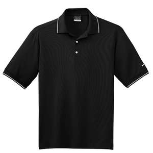 Nike Golf Dri-Fit Classic Tipped Sport Shirt - Dark/All Black