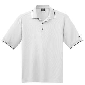 Nike Golf Dri-Fit Classic Tipped Sport Shirt - Dark/All White