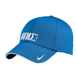 Custom Promotional Nike Golf Dri-Fit Mesh Swoosh Flex Sandwich Cap - Dark/All
