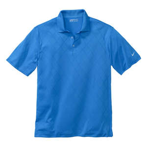 Nike Golf Dri-Fit Cross-Over Texture Sport Shirt - Dark/All Blue