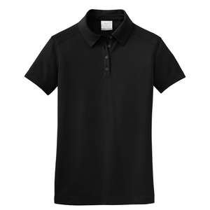 Nike Golf Ladies Dri-Fit Pebble Texture Sport Shirt - Dark/All Black
