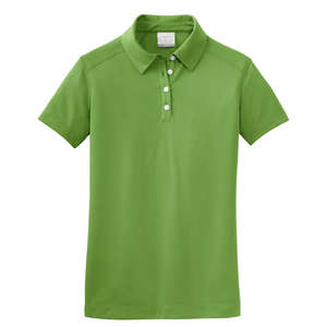 Nike Golf Ladies Dri-Fit Pebble Texture Sport Shirt - Dark/All Chlorophyll