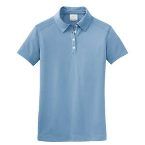 Nike Golf Ladies Dri-Fit Pebble Texture Sport Shirt - Dark/All Blue, Fair