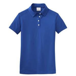 Nike Golf Ladies Dri-Fit Pebble Texture Sport Shirt - Dark/All Blue, Varsity Royal