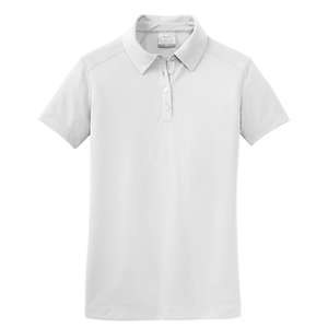 Nike Golf Ladies Dri-Fit Pebble Texture Sport Shirt - Dark/All White