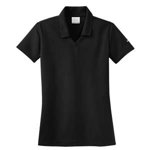 Nike Golf Ladies Dri-Fit Micro Pique Sport Shirt - Dark/All Black
