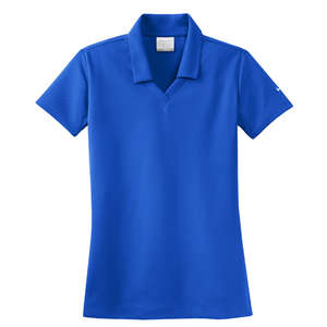 Nike Golf Ladies Dri-Fit Micro Pique Sport Shirt - Dark/All Blue, Sapphire
