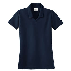 Nike Golf Ladies Dri-Fit Micro Pique Sport Shirt - Dark/All Blue, Navy