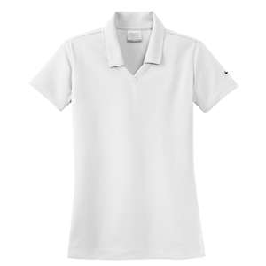 Nike Golf Ladies Dri-Fit Micro Pique Sport Shirt - Dark/All White