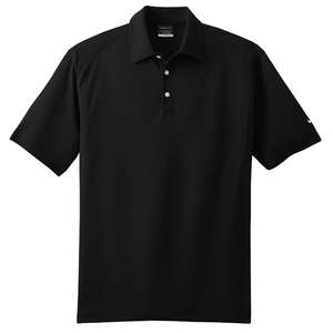 Nike Golf Dri-Fit Mini Texture Sport Shirt - Dark/All Black
