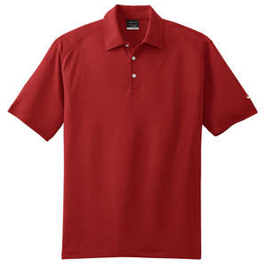 Nike Golf Dri-Fit Mini Texture Sport Shirt - Dark/All Red, Varsity