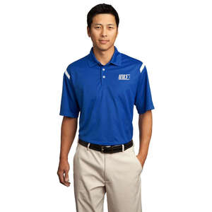 Custom Promotional Nike Golf Dri-Fit Shoulder Stripe Sport Shirt - Dark/All