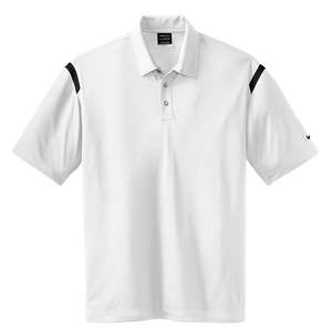 Nike Golf Dri-Fit Shoulder Stripe Sport Shirt - Dark/All White/Black