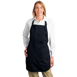 Port Authority Full Length Apron with Pockets - Dark/All Blue, Classic Navy