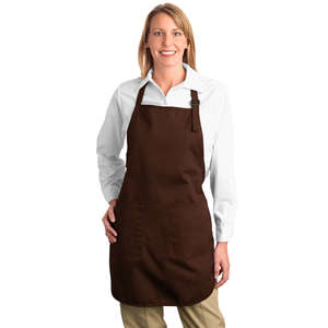 Port Authority Full Length Apron with Pockets - Dark/All Coffee