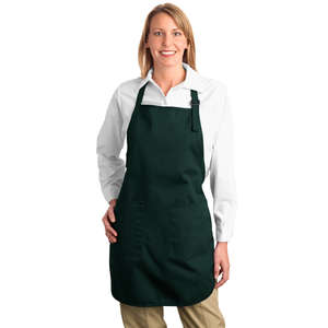Port Authority Full Length Apron with Pockets - Dark/All Green, Hunter