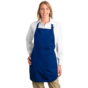 Port Authority Full Length Apron with Pockets - Dark/All Blue, Royal