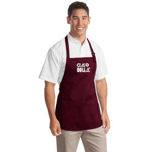 Custom Promotional Port Authority Medium Length Apron with Pouch Pockets - Dark/All