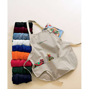 Port Authority Medium Length Apron with Pouch Pockets - Dark/All