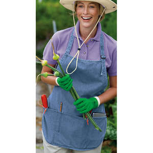 Port Authority Medium Length Apron with Pouch Pockets - Dark/All