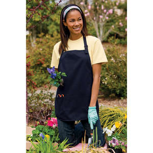 Port Authority Medium Length Apron with Pouch Pockets - Dark/All