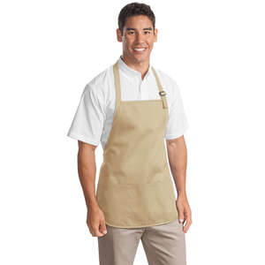 Port Authority Medium Length Apron with Pouch Pockets - Dark/All Stone