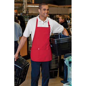 Port Authority Medium Length Apron with Pouch Pockets - Dark/All
