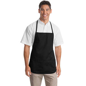 Port Authority Medium Length Apron - Dark/All Black