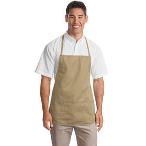 Port Authority Medium Length Apron - Dark/All Khaki