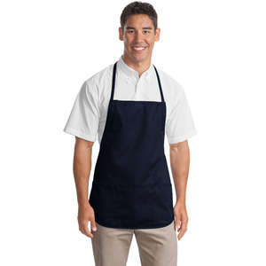 Port Authority Medium Length Apron - Dark/All Blue, Navy