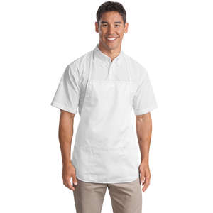 Port Authority Medium Length Apron - Dark/All White