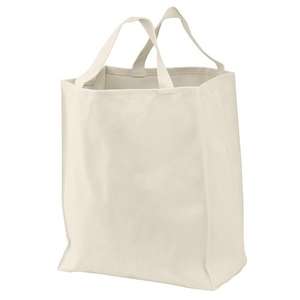 Port and Company Grocery Tote - Dark/All Natural