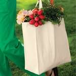 Imprinted Promotional Products - Port Authority 100% Organic Cotton Grocery Tote - Dark/All