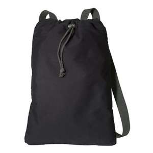 Port Authority Canvas Cinch Pack - Dark/All Black/Charcoal