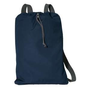 Port Authority Canvas Cinch Pack - Dark/All Blue, Navy/Charcoal
