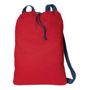 Port Authority Canvas Cinch Pack - Dark/All Red, Chili/Blue, Navy