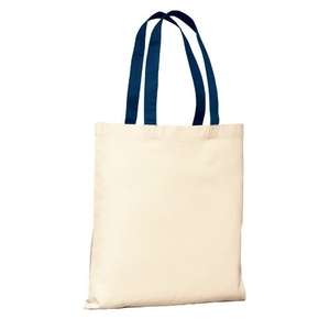 Port and Company Budget Tote - Dark/All Natural/Blue, Navy