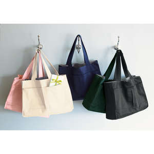 Port and Company Double Pocket Tote - Dark/All