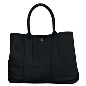 Port Authority Canvas Tote with Contrast Handles - Dark/All Black/Black