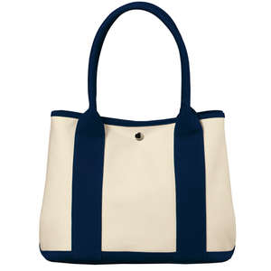 Port Authority Mini Canvas Tote with Contrast Handles - Dark/All Canvas/Blue, Navy