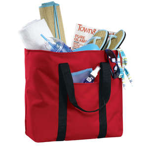 Port Authority All Purpose Tote - Dark/All Red/Black