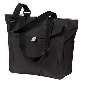 Port Authority Microfiber Tote - Dark/All Black