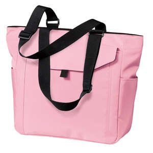Port Authority Microfiber Tote - Dark/All Pink, Light
