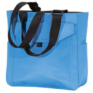 Port Authority Microfiber Tote - Dark/All Blue, Ultramarine