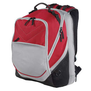 Port Authority Xcape Computer Backpack - Dark/All Red/Gray/Black