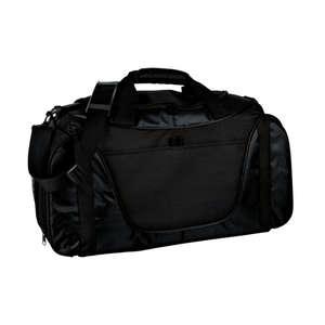 Port and Company Two-Tone Small Duffel - Dark/All Black/Black